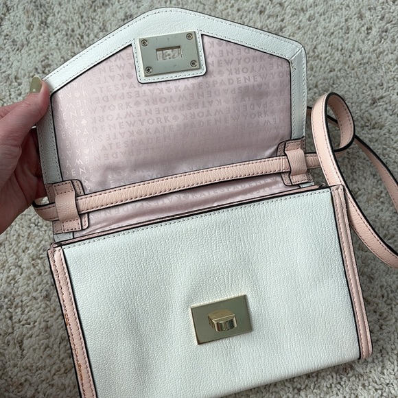 Kate Spade New York Walter Place Nikki Crossbody Bag Pink White - Picture 4 of 9